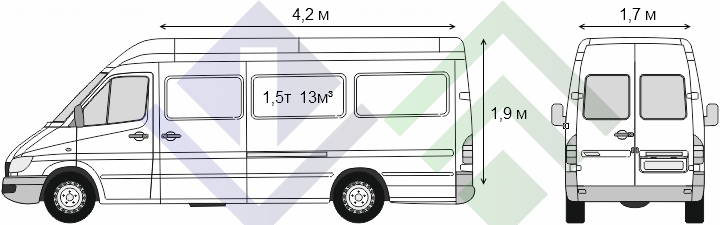 Бус фургон цельнометалический для перевозки грузов до 1,5 тонн в ПМР