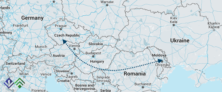 Грузоперевозки из Чехии в Приднестровье