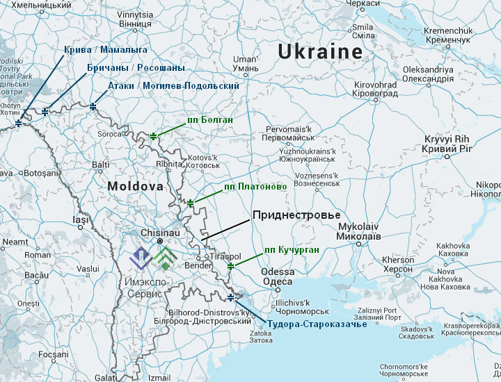 Перевозки грузов из Украины в ПМР Тирасполь